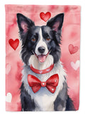 Border Collie My Valentine Garden Flag Mailbox Decorative Yard Banner Outside Patio Artwork for Flower Beds, Garden Size, Multicolor