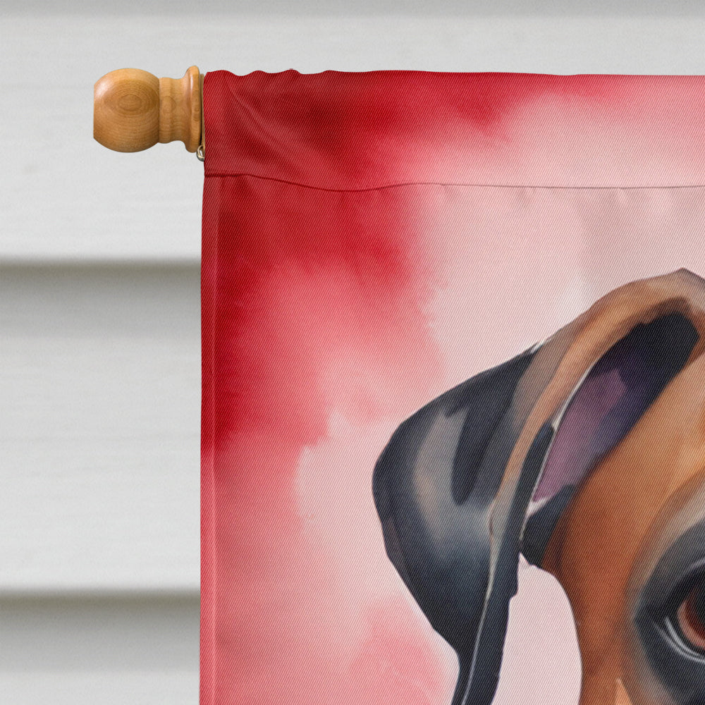 Boxer My Valentine House Flag 28x40 Porch Sleeve Pole Decorative Outside Yard Banner Artwork Wall Hanging, Polyester