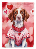 Brittany Spaniel My Valentine Garden Flag Mailbox Decorative Yard Banner Outside Patio Artwork for Flower Beds, Garden Size, Multicolor