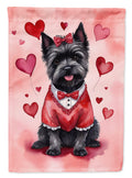 Cairn Terrier My Valentine House Flag 28x40 Porch Sleeve Pole Decorative Outside Yard Banner Artwork Wall Hanging, Polyester
