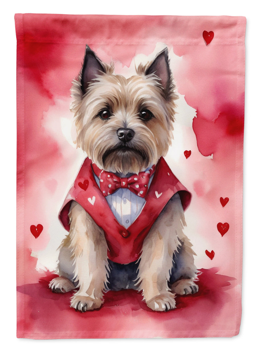 Cairn Terrier My Valentine Garden Flag Mailbox Decorative Yard Banner Outside Patio Artwork for Flower Beds, Garden Size, Multicolor