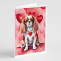 Cavalier Spaniel My Valentine Greeting Cards Pack of 8 Blank Cards with Envelopes Whimsical A7 Size 5x7