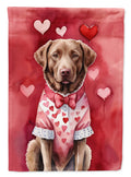 Chesapeake Bay Retriever My Valentine Garden Flag Mailbox Decorative Yard Banner Outside Patio Artwork for Flower Beds, Garden Size, Multicolor