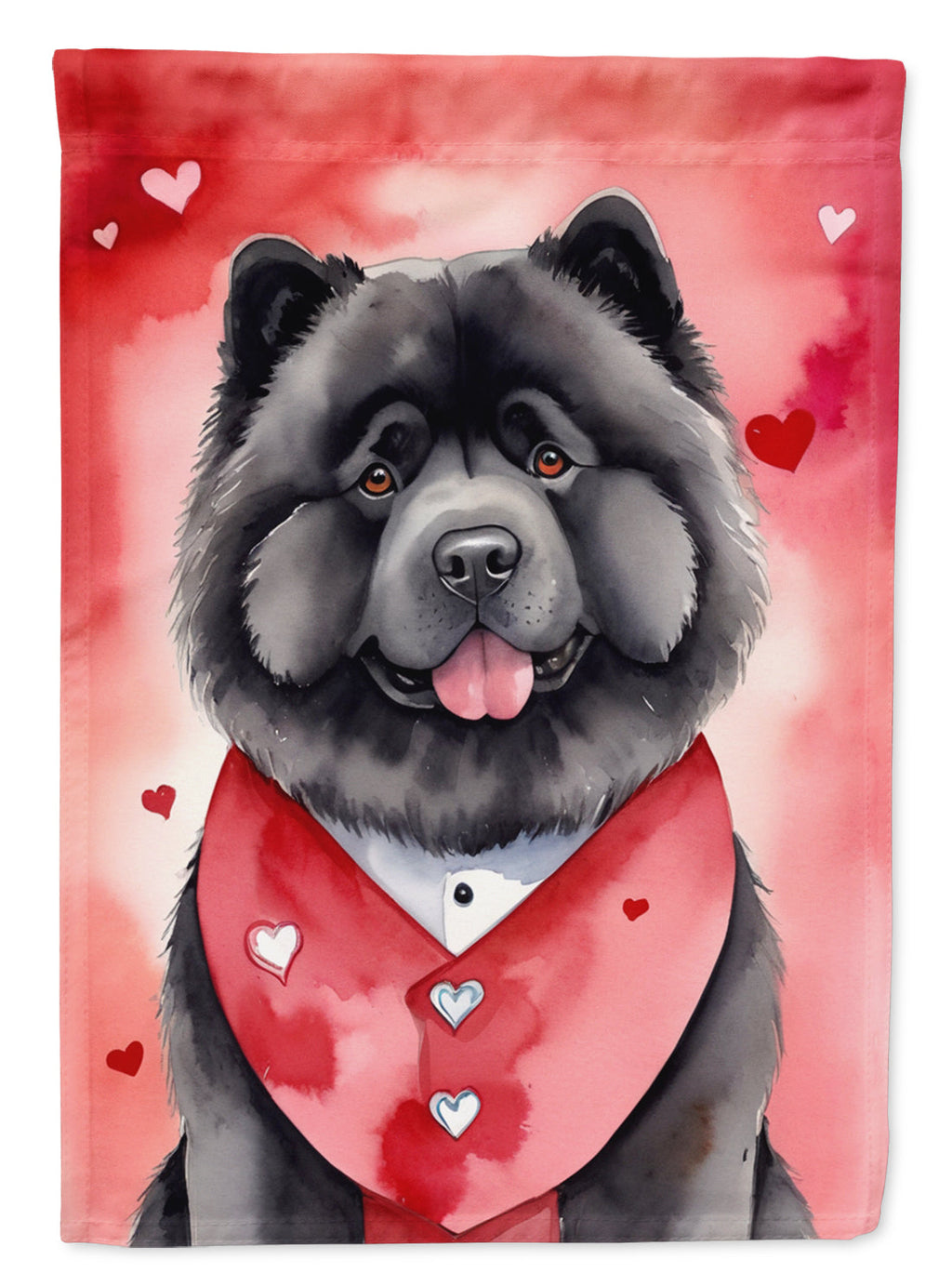 Chow Chow My Valentine Garden Flag Mailbox Decorative Yard Banner Outside Patio Artwork for Flower Beds, Garden Size, Multicolor