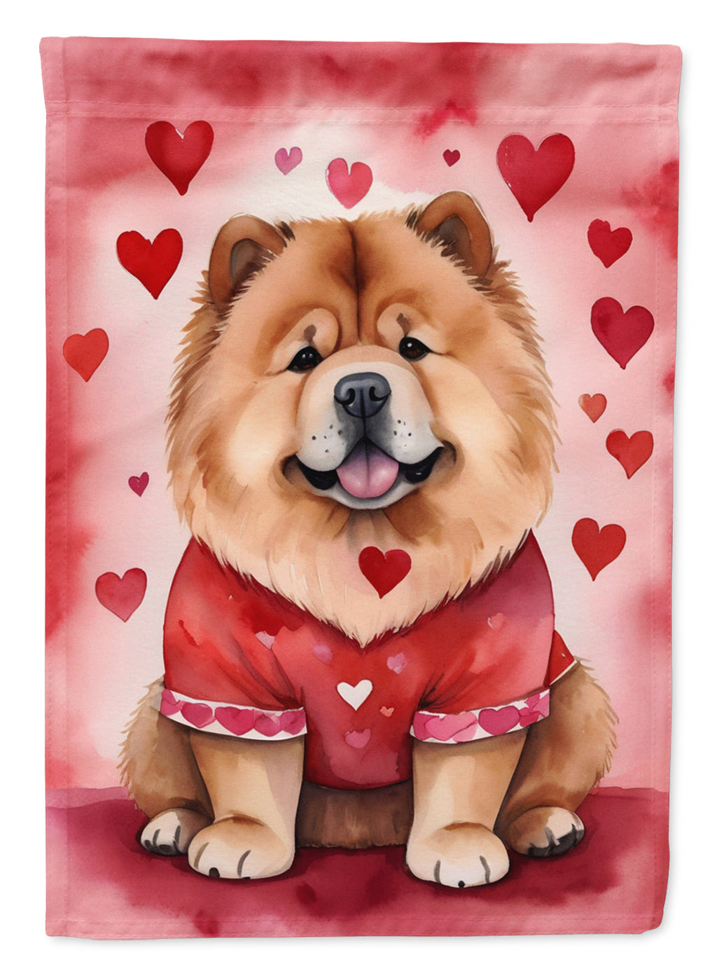 Chow Chow My Valentine Garden Flag Mailbox Decorative Yard Banner Outside Patio Artwork for Flower Beds, Garden Size, Multicolor