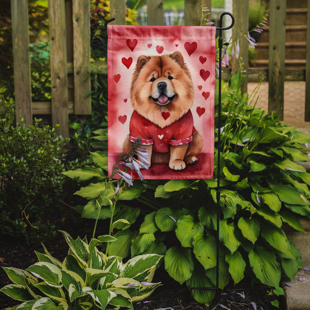 Chow Chow My Valentine Garden Flag Mailbox Decorative Yard Banner Outside Patio Artwork for Flower Beds, Garden Size, Multicolor