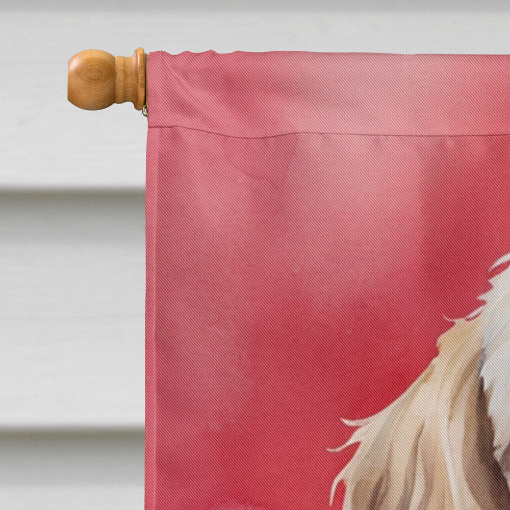 Cockapoo My Valentine House Flag 28x40 Porch Sleeve Pole Decorative Outside Yard Banner Artwork Wall Hanging, Polyester