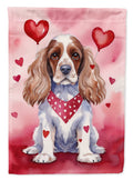 Cocker Spaniel My Valentine Garden Flag Mailbox Decorative Yard Banner Outside Patio Artwork for Flower Beds, Garden Size, Multicolor