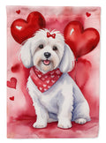 Coton de Tulear My Valentine Garden Flag Mailbox Decorative Yard Banner Outside Patio Artwork for Flower Beds, Garden Size, Multicolor