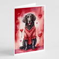 Curly-Coated Retriever My Valentine Greeting Cards Pack of 8 Blank Cards with Envelopes Whimsical A7 Size 5x7