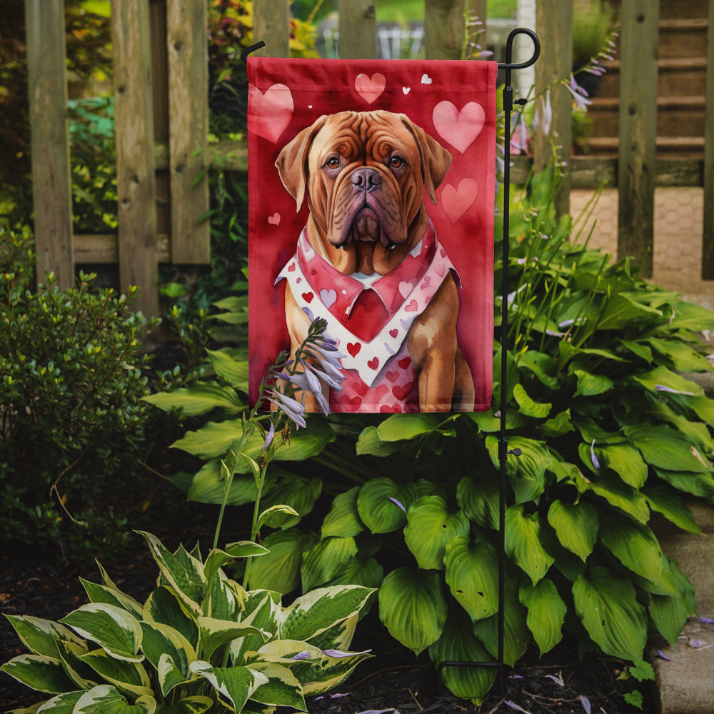 Dogue de Bordeaux My Valentine Garden Flag Mailbox Decorative Yard Banner Outside Patio Artwork for Flower Beds, Garden Size, Multicolor