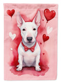 English Bull Terrier My Valentine Garden Flag Mailbox Decorative Yard Banner Outside Patio Artwork for Flower Beds, Garden Size, Multicolor