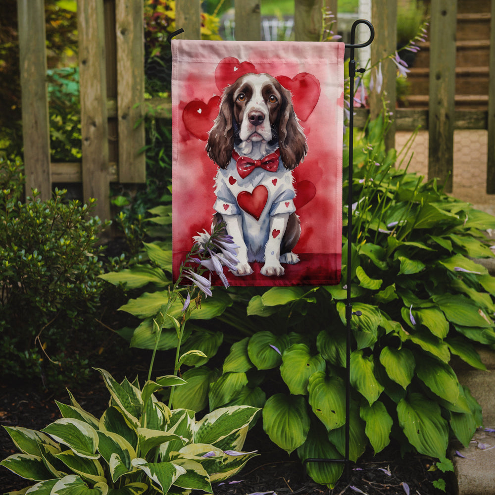 English Springer Spaniel My Valentine Garden Flag Mailbox Decorative Yard Banner Outside Patio Artwork for Flower Beds, Garden Size, Multicolor