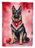 German Shepherd My Valentine Garden Flag Mailbox Decorative Yard Banner Outside Patio Artwork for Flower Beds, Garden Size, Multicolor