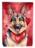 German Shepherd My Valentine Garden Flag Mailbox Decorative Yard Banner Outside Patio Artwork for Flower Beds, Garden Size, Multicolor