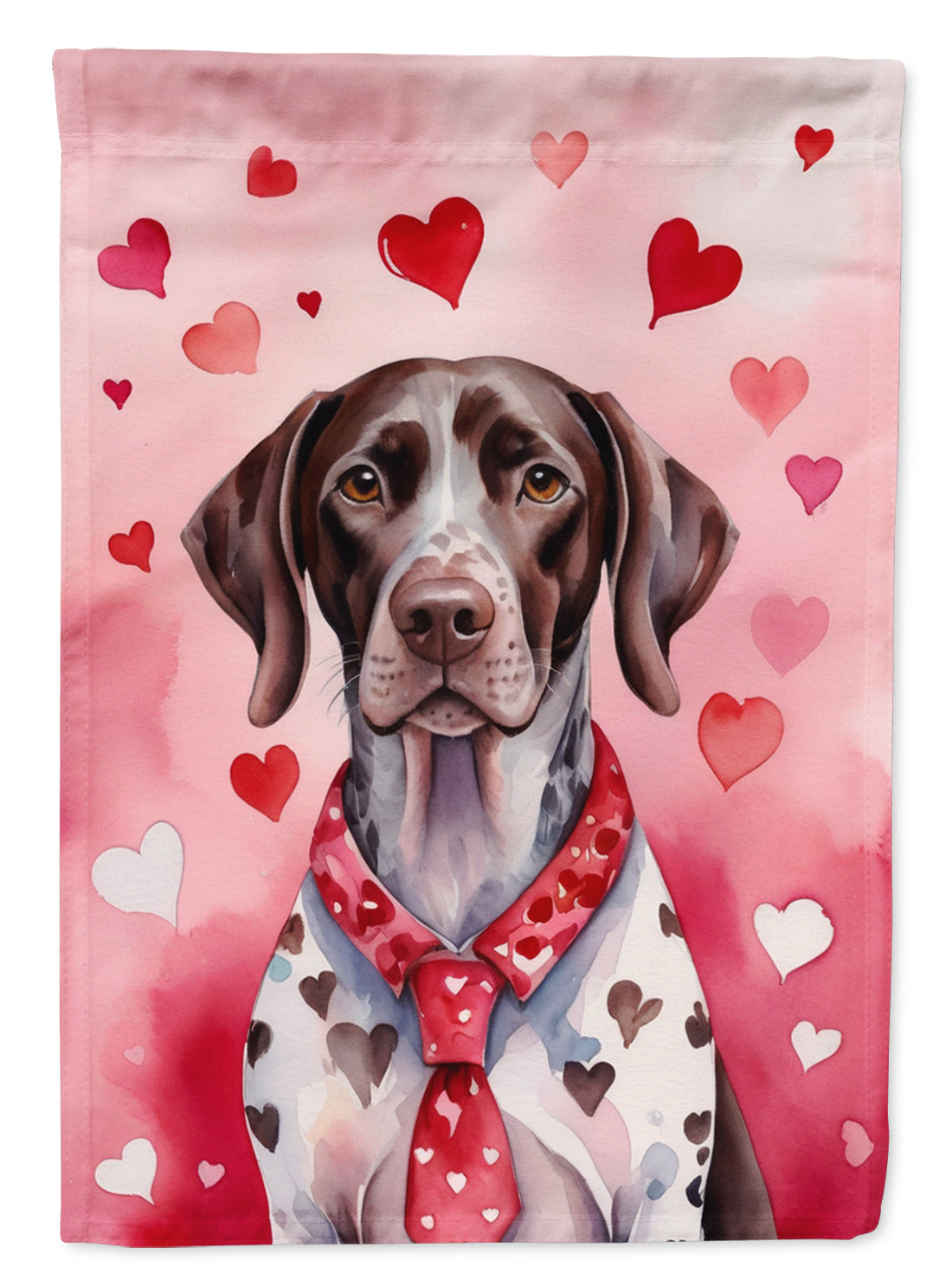German Shorthaired Pointer My Valentine Garden Flag Mailbox Decorative Yard Banner Outside Patio Artwork for Flower Beds, Garden Size, Multicolor