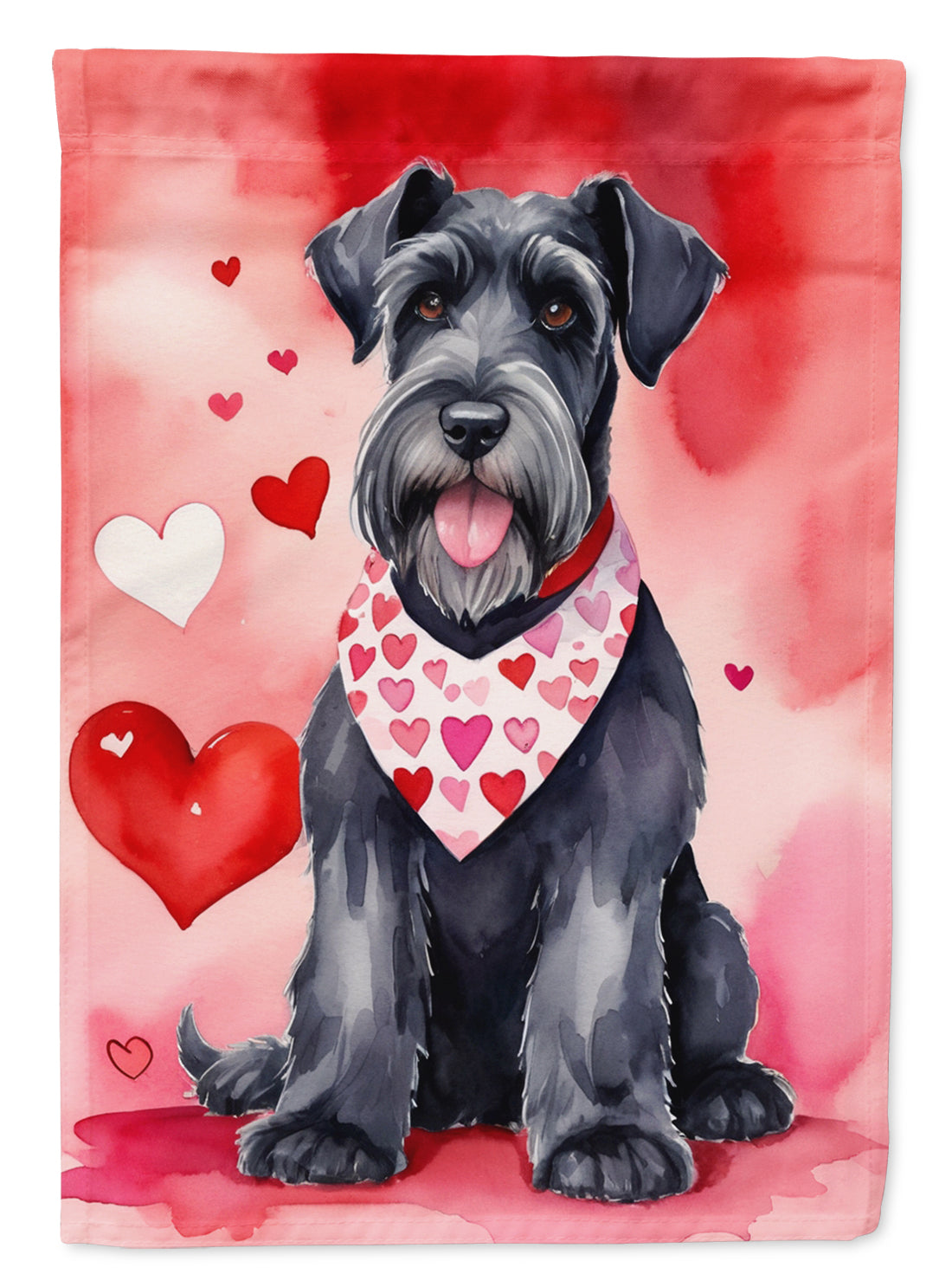Giant Schnauzer My Valentine Garden Flag Mailbox Decorative Yard Banner Outside Patio Artwork for Flower Beds, Garden Size, Multicolor