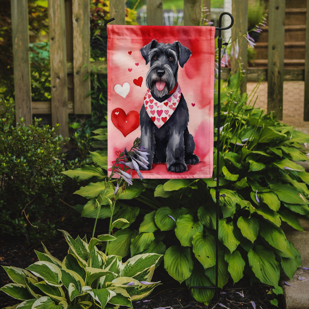 Giant Schnauzer My Valentine Garden Flag Mailbox Decorative Yard Banner Outside Patio Artwork for Flower Beds, Garden Size, Multicolor