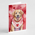 Golden Retriever My Valentine Greeting Cards Pack of 8 Blank Cards with Envelopes Whimsical A7 Size 5x7