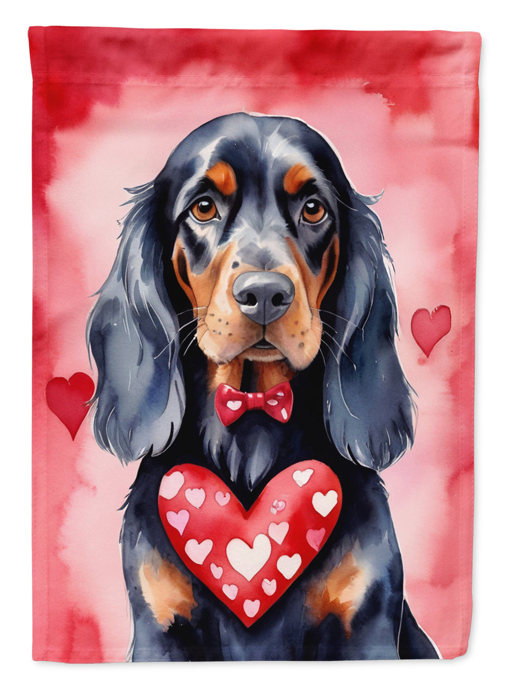 Gordon Setter My Valentine Garden Flag Mailbox Decorative Yard Banner Outside Patio Artwork for Flower Beds, Garden Size, Multicolor