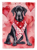 Great Dane My Valentine Garden Flag Mailbox Decorative Yard Banner Outside Patio Artwork for Flower Beds, Garden Size, Multicolor