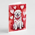 Great Pyrenees My Valentine Greeting Cards Pack of 8 Blank Cards with Envelopes Whimsical A7 Size 5x7