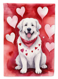 Great Pyrenees My Valentine Garden Flag Mailbox Decorative Yard Banner Outside Patio Artwork for Flower Beds, Garden Size, Multicolor