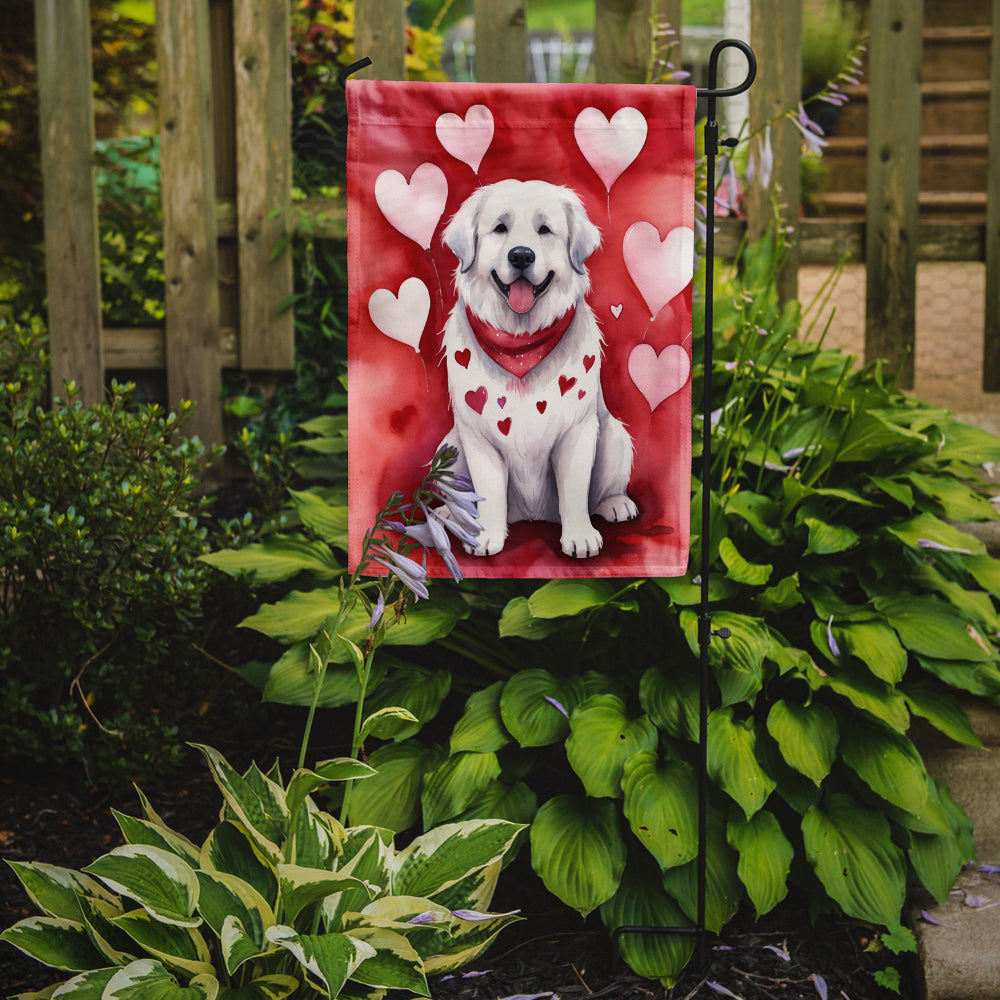 Great Pyrenees My Valentine Garden Flag Mailbox Decorative Yard Banner Outside Patio Artwork for Flower Beds, Garden Size, Multicolor