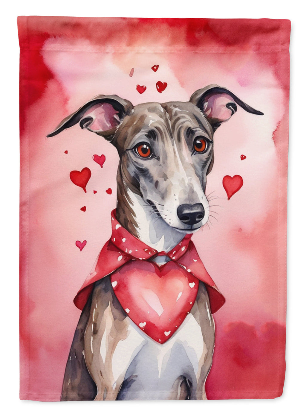Greyhound My Valentine Garden Flag Mailbox Decorative Yard Banner Outside Patio Artwork for Flower Beds, Garden Size, Multicolor