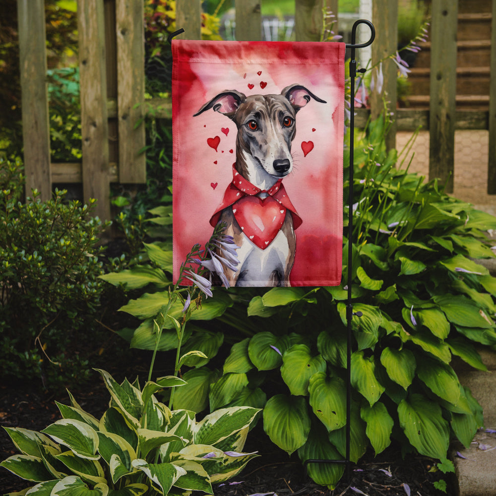 Greyhound My Valentine Garden Flag Mailbox Decorative Yard Banner Outside Patio Artwork for Flower Beds, Garden Size, Multicolor