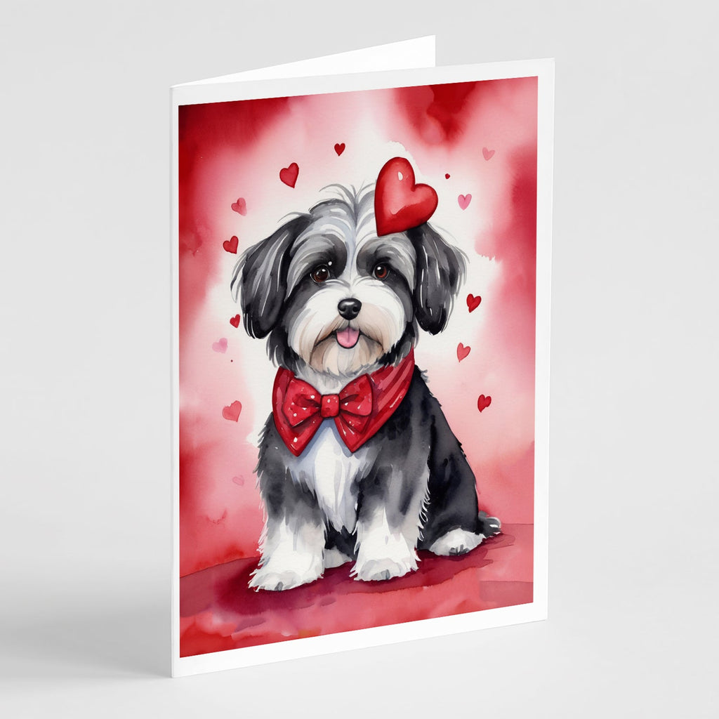 Havanese My Valentine Greeting Cards Pack of 8 Blank Cards with Envelopes Whimsical A7 Size 5x7