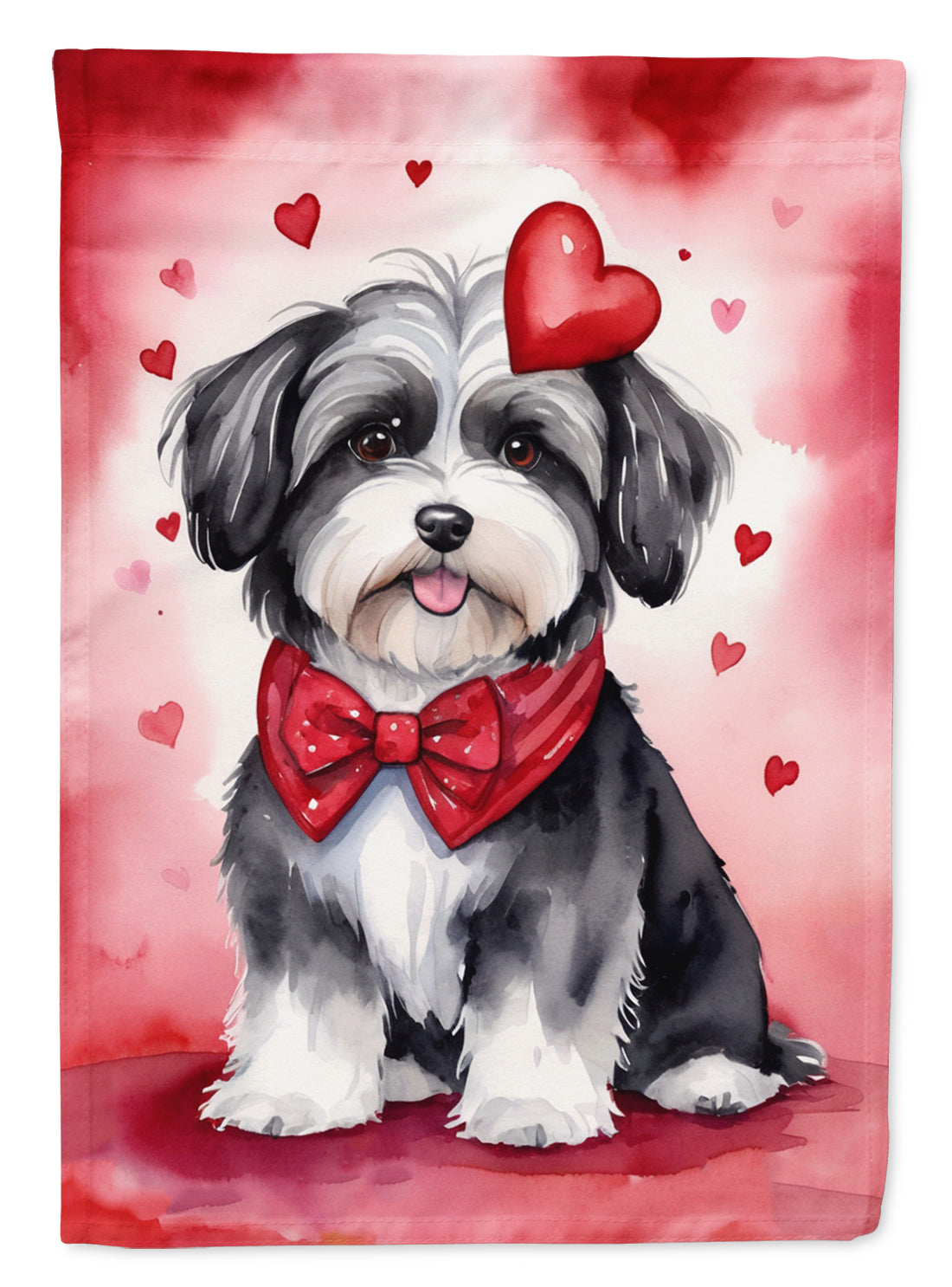 Havanese My Valentine Garden Flag Mailbox Decorative Yard Banner Outside Patio Artwork for Flower Beds, Garden Size, Multicolor