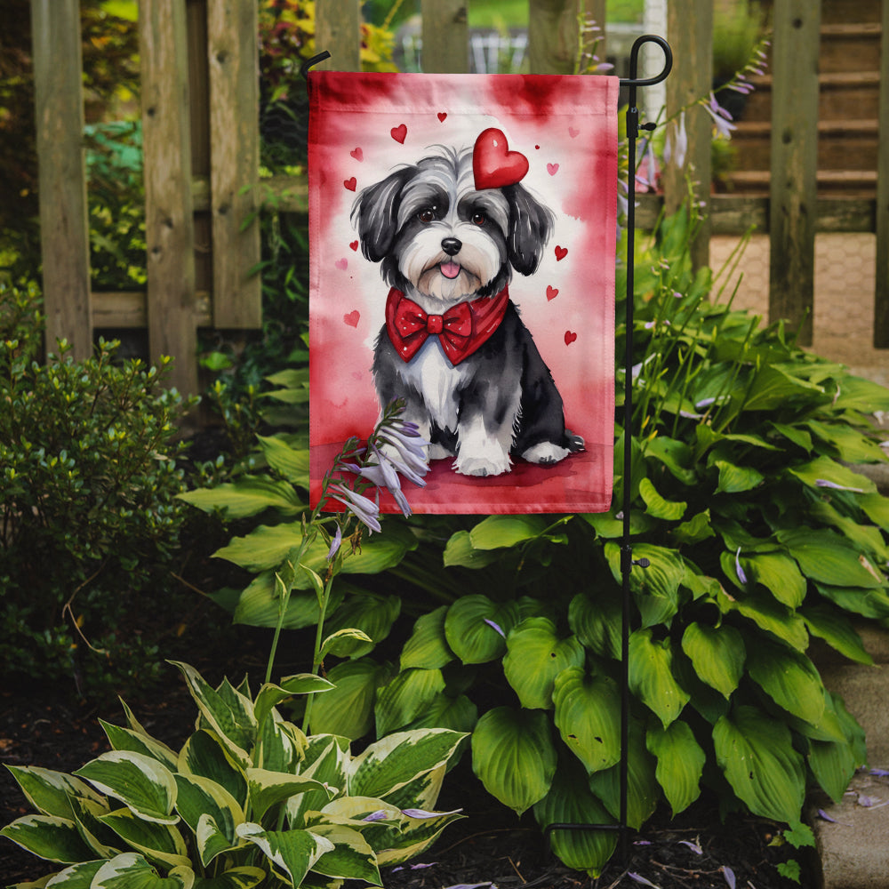 Havanese My Valentine Garden Flag Mailbox Decorative Yard Banner Outside Patio Artwork for Flower Beds, Garden Size, Multicolor