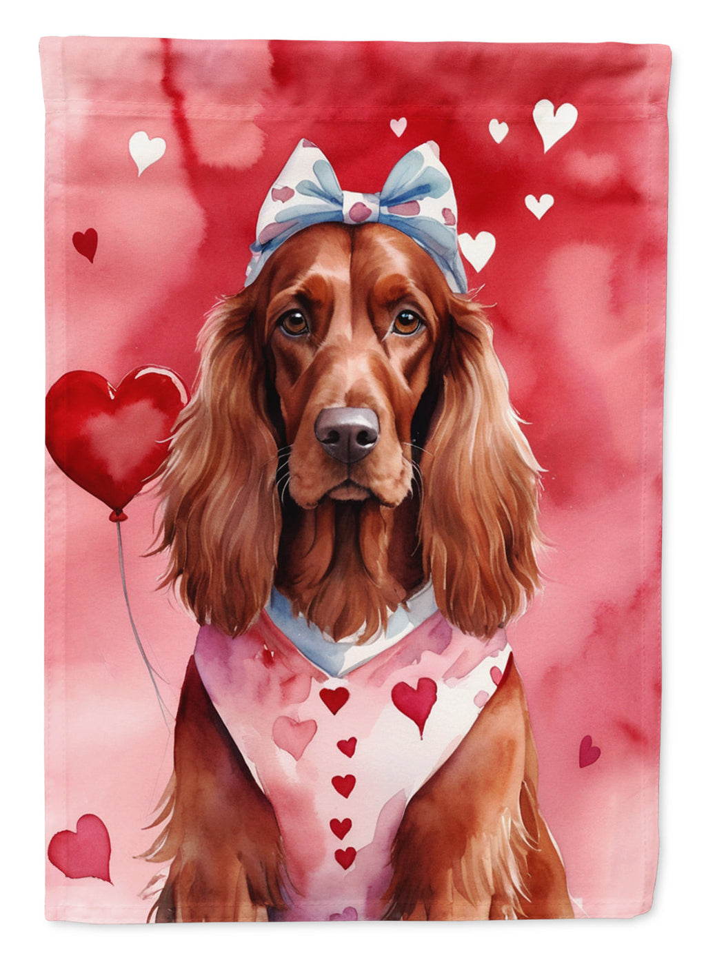 Irish Setter My Valentine Garden Flag Mailbox Decorative Yard Banner Outside Patio Artwork for Flower Beds, Garden Size, Multicolor