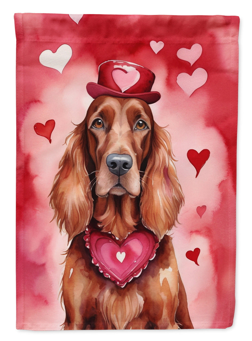 Irish Setter My Valentine Garden Flag Mailbox Decorative Yard Banner Outside Patio Artwork for Flower Beds, Garden Size, Multicolor