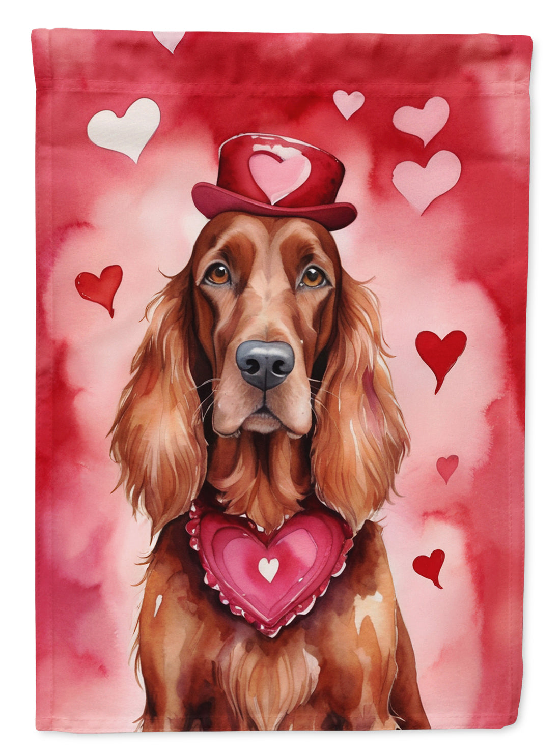 Irish Setter My Valentine Garden Flag Mailbox Decorative Yard Banner Outside Patio Artwork for Flower Beds, Garden Size, Multicolor