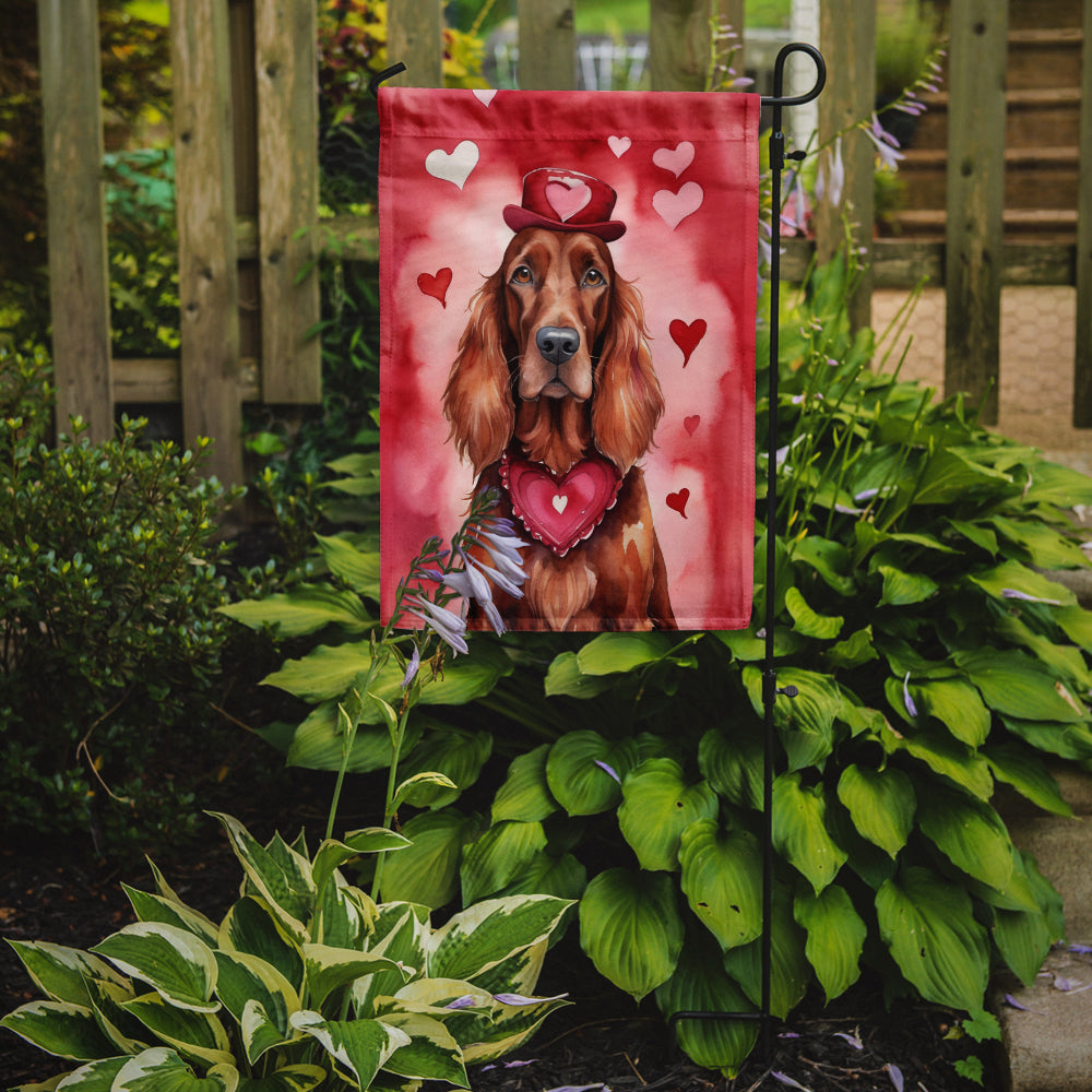 Irish Setter My Valentine Garden Flag Mailbox Decorative Yard Banner Outside Patio Artwork for Flower Beds, Garden Size, Multicolor