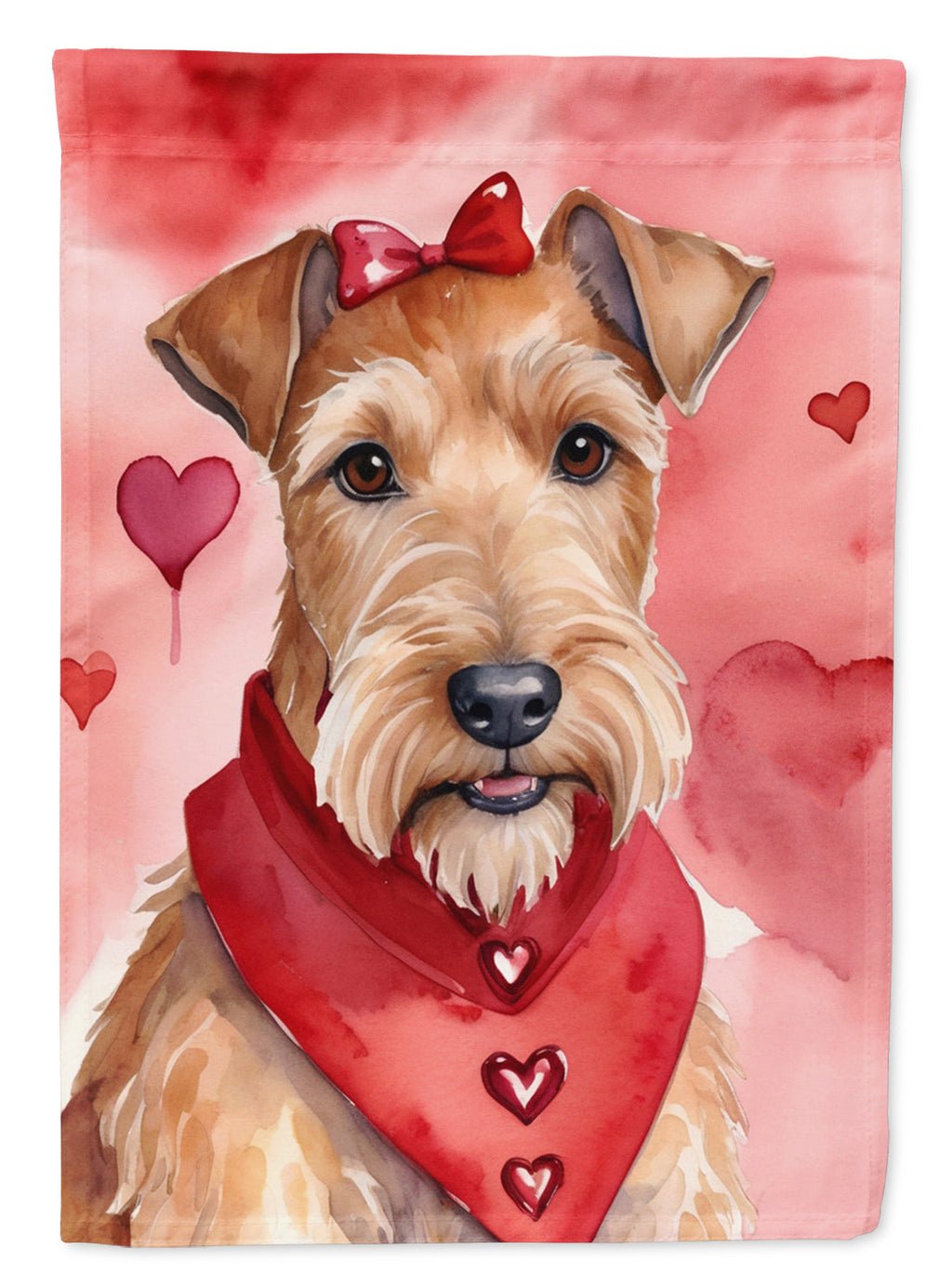 Irish Terrier My Valentine Garden Flag Mailbox Decorative Yard Banner Outside Patio Artwork for Flower Beds, Garden Size, Multicolor