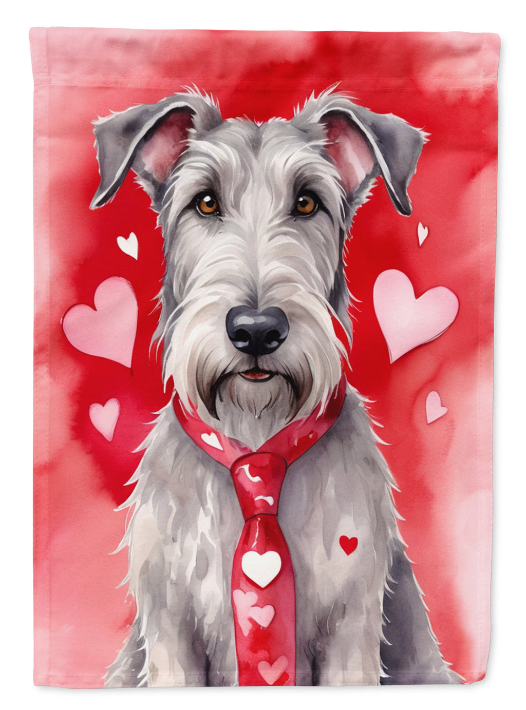 Irish Wolfhound My Valentine Garden Flag Mailbox Decorative Yard Banner Outside Patio Artwork for Flower Beds, Garden Size, Multicolor