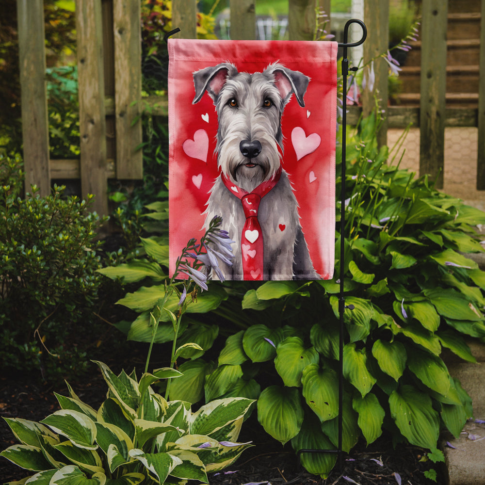 Irish Wolfhound My Valentine Garden Flag Mailbox Decorative Yard Banner Outside Patio Artwork for Flower Beds, Garden Size, Multicolor