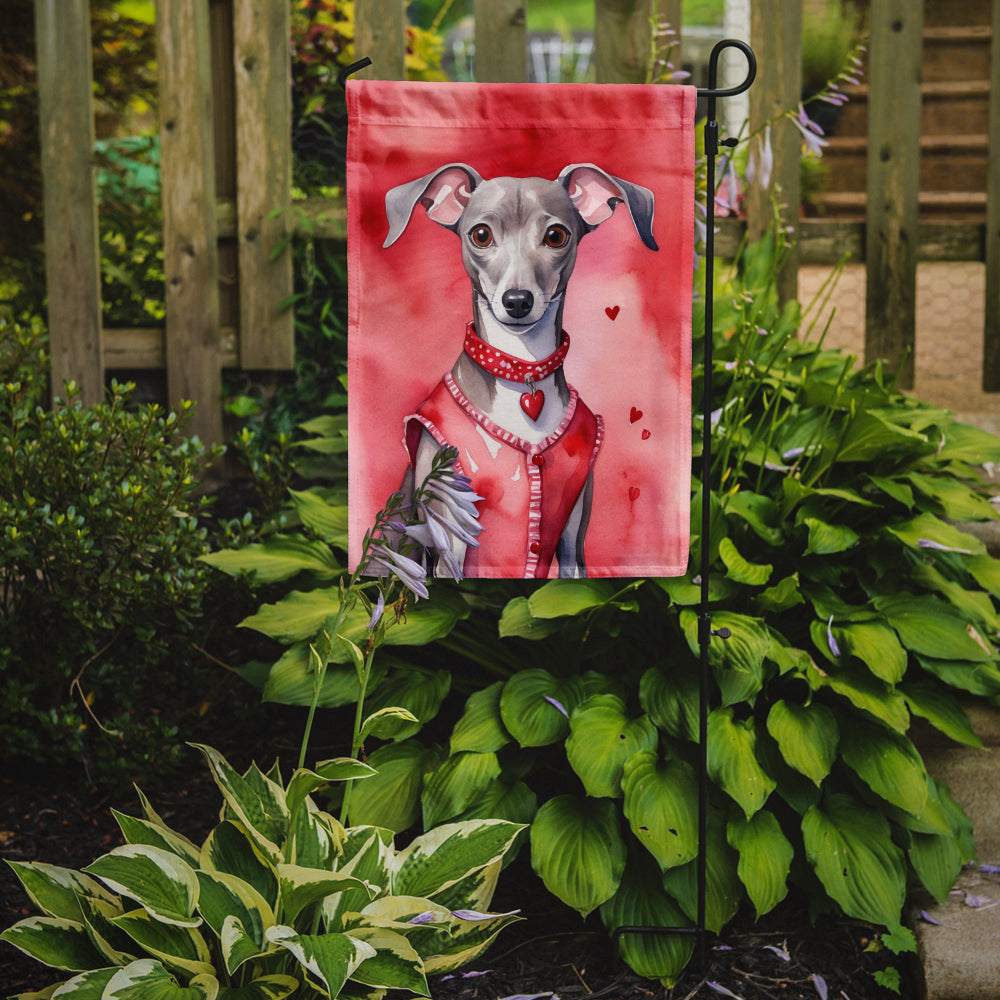 Italian Greyhound My Valentine Garden Flag Mailbox Decorative Yard Banner Outside Patio Artwork for Flower Beds, Garden Size, Multicolor
