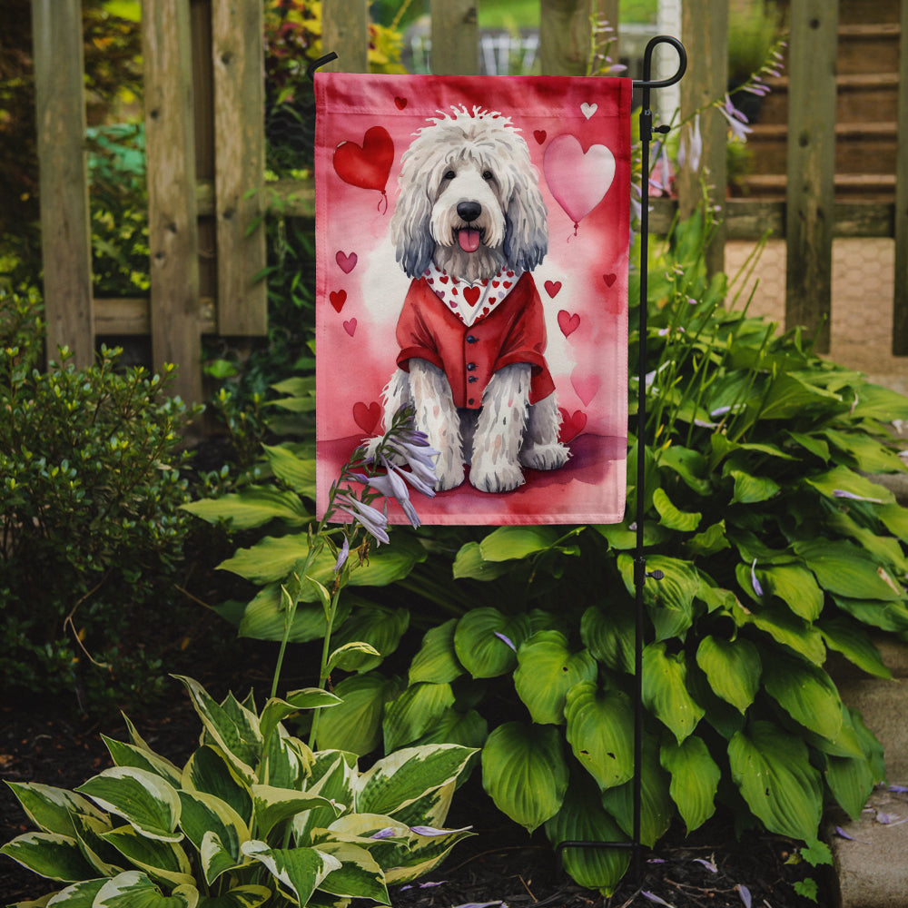 Komondor My Valentine Garden Flag Mailbox Decorative Yard Banner Outside Patio Artwork for Flower Beds, Garden Size, Multicolor