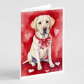 Yellow Labrador Retriever My Valentine Greeting Cards Pack of 8 Blank Cards with Envelopes Whimsical A7 Size 5x7