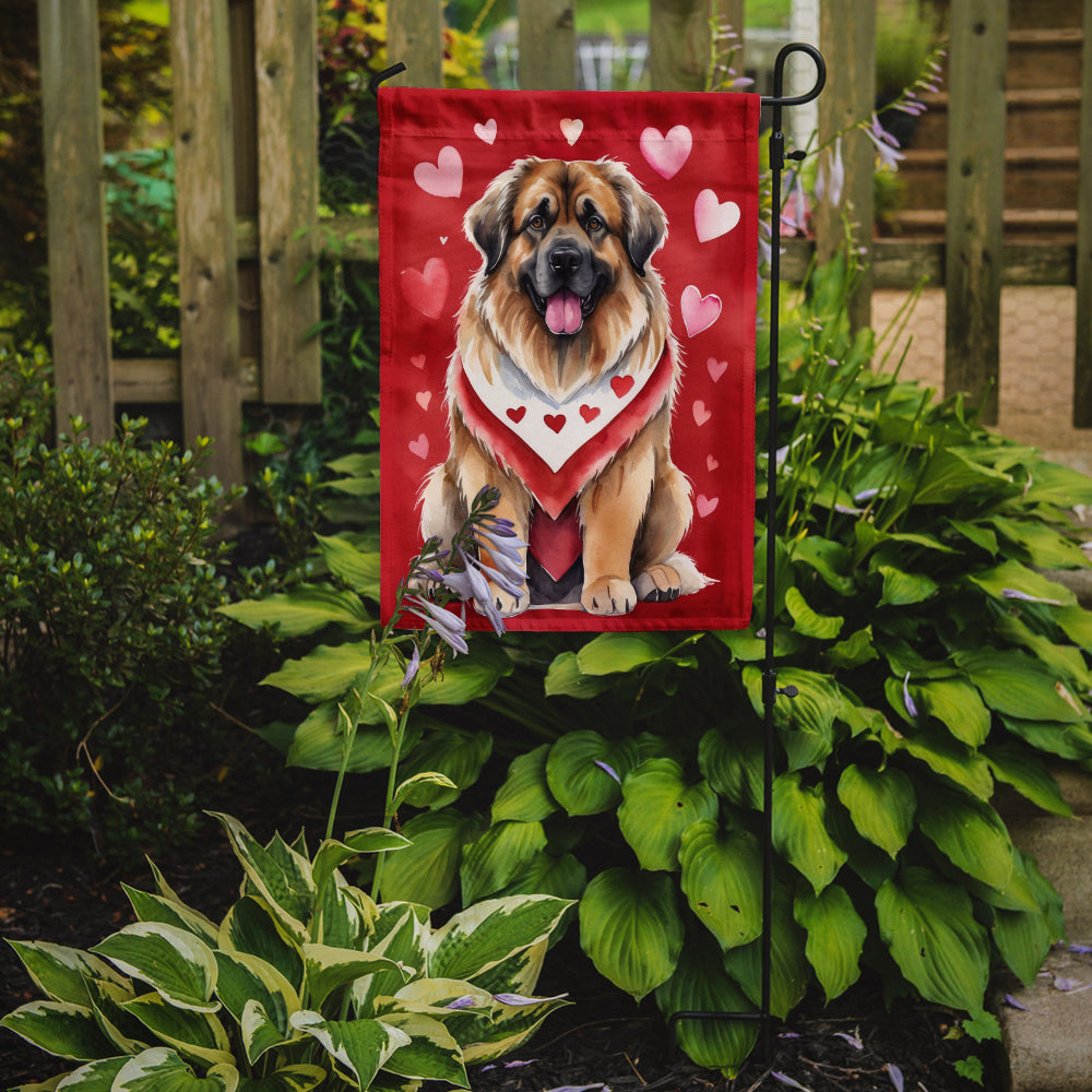 Leonberger My Valentine Garden Flag Mailbox Decorative Yard Banner Outside Patio Artwork for Flower Beds, Garden Size, Multicolor