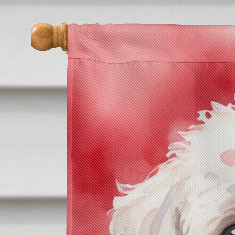 Maltipoo My Valentine House Flag 28x40 Porch Sleeve Pole Decorative Outside Yard Banner Artwork Wall Hanging, Polyester