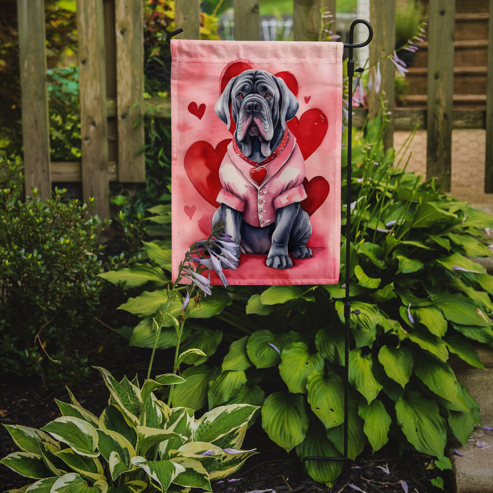 Neapolitan Mastiff My Valentine Garden Flag Mailbox Decorative Yard Banner Outside Patio Artwork for Flower Beds, Garden Size, Multicolor