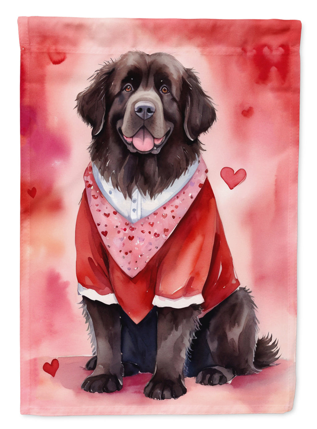 Newfoundland My Valentine Garden Flag Mailbox Decorative Yard Banner Outside Patio Artwork for Flower Beds, Garden Size, Multicolor