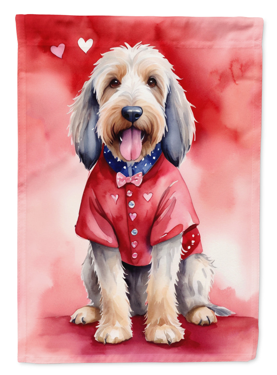 Otterhound My Valentine Garden Flag Mailbox Decorative Yard Banner Outside Patio Artwork for Flower Beds, Garden Size, Multicolor