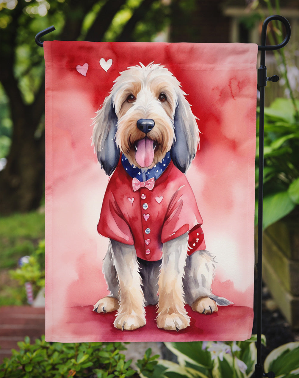 Otterhound My Valentine Garden Flag Mailbox Decorative Yard Banner Outside Patio Artwork for Flower Beds, Garden Size, Multicolor
