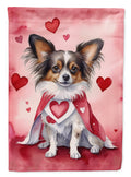 Papillon My Valentine House Flag 28x40 Porch Sleeve Pole Decorative Outside Yard Banner Artwork Wall Hanging, Polyester